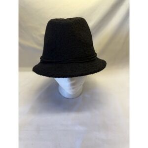 Vtg Black Fedora Wool Blend Women's Hat Collection Eighteen Sz 7.25 (L)
